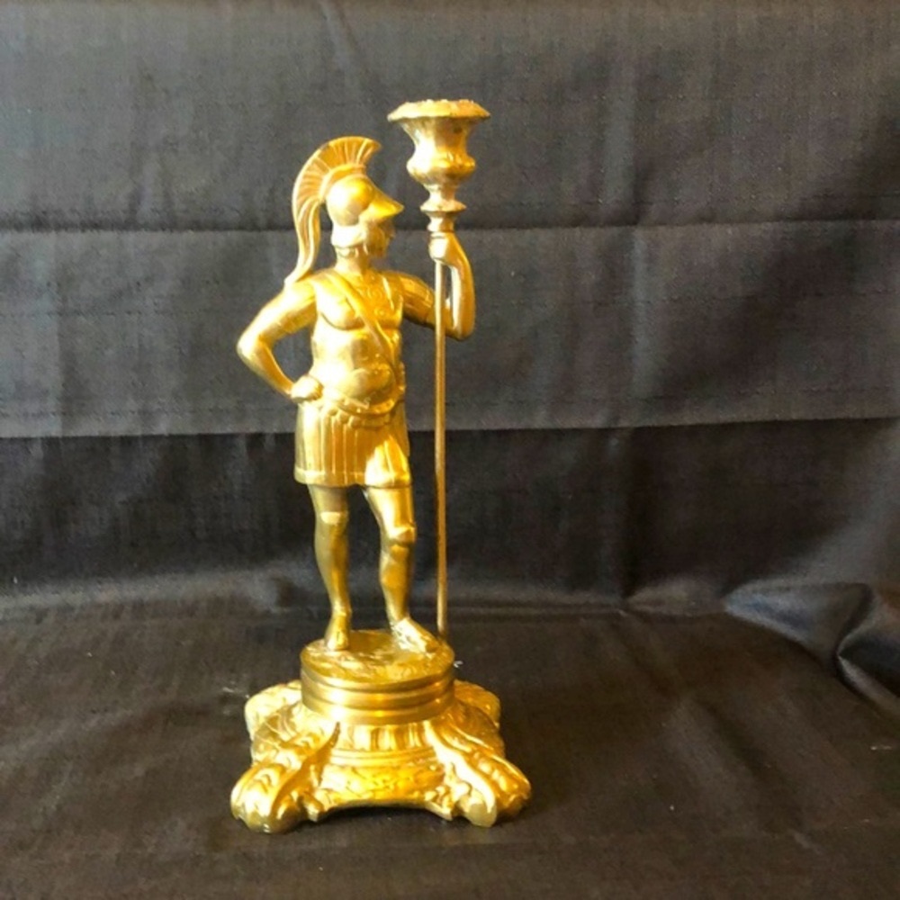 Rare Roman Praetorian Guard; brass over cast iron figure antique statue …